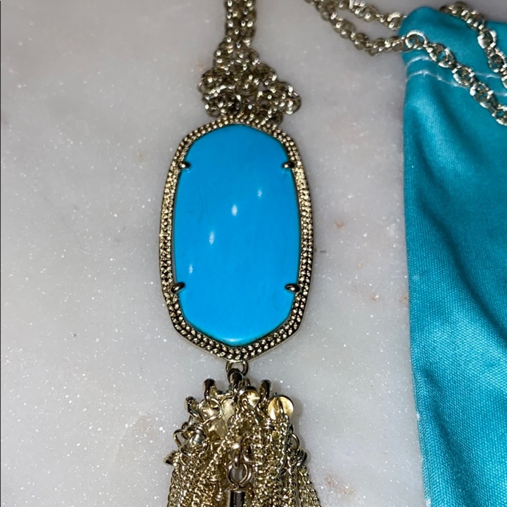 Kendra Scott Rayne Pendant Necklace in Turquoise - Picture 2 of 4